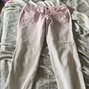 Pink and white jeans from Dillards
